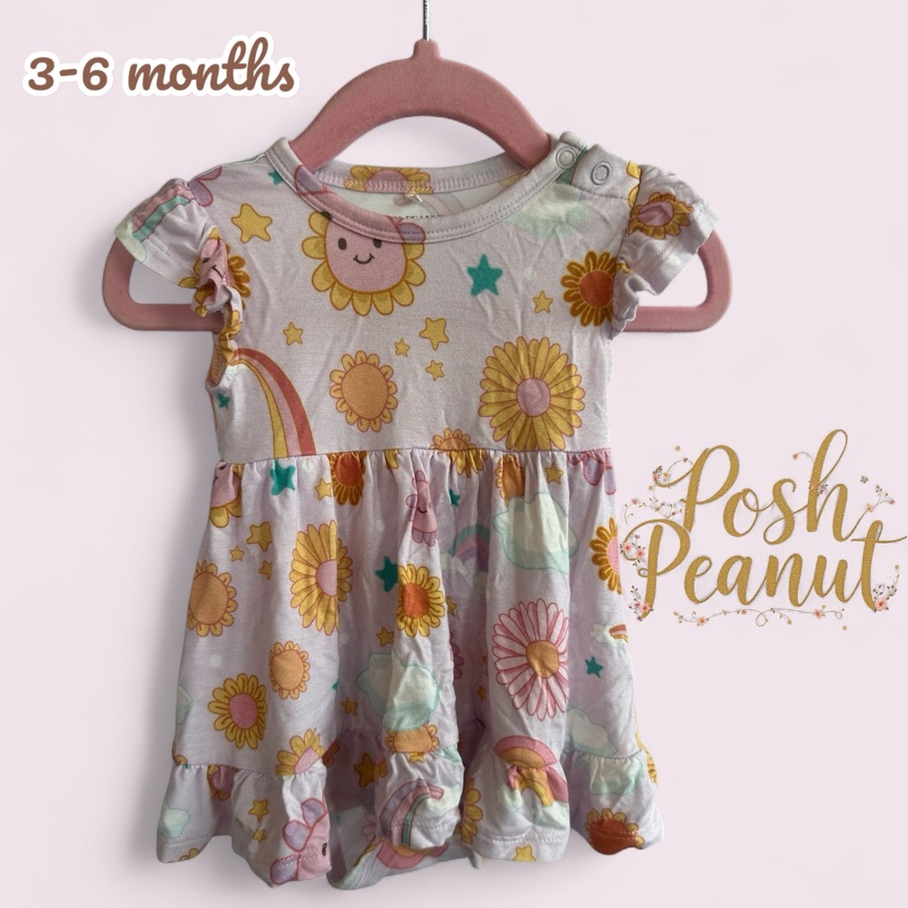 Posh Peanut Sunflower and Rainbow Bodysuit